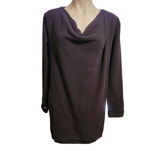 Cuddl Duds Fleecewear Stretch Long Sleeve Wrap jacket black medium